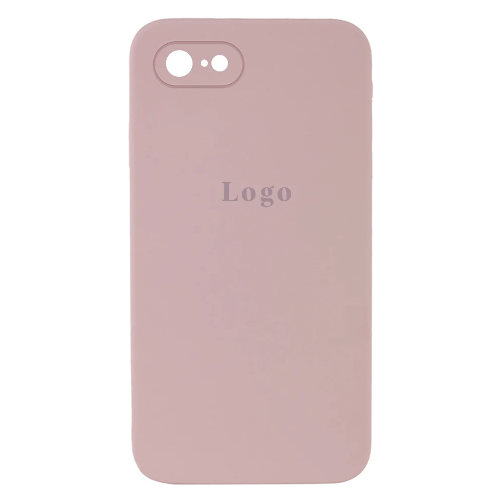 Чохол Silicone Case Square Full Camera Protective (AA) для Apple iPhone 6/6S (Рожевий/Pink Sand)