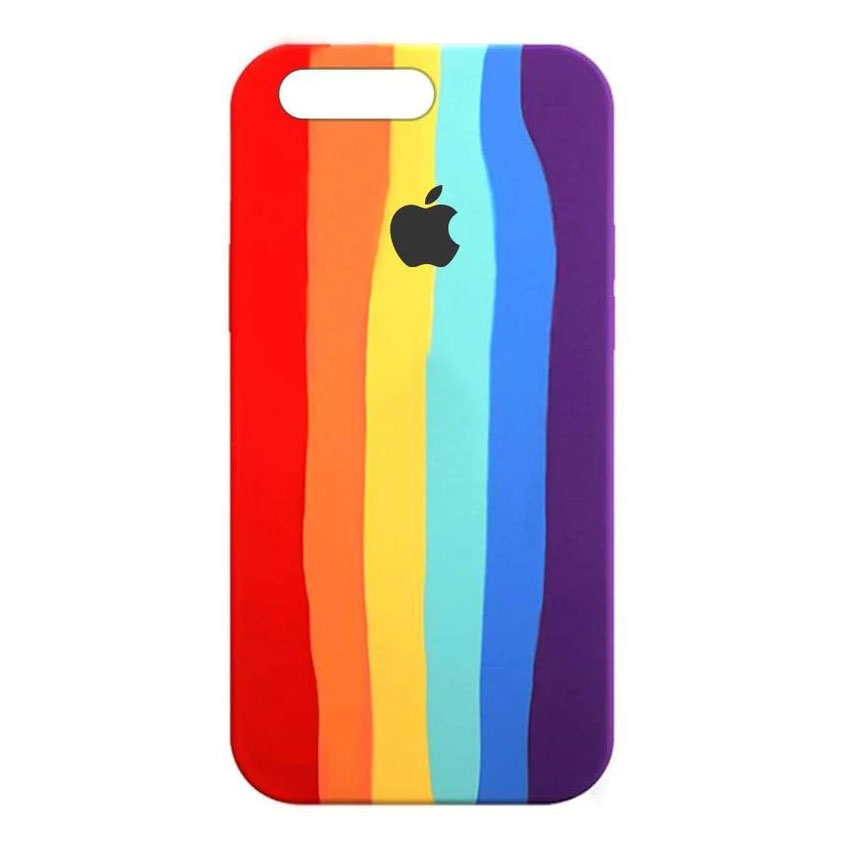 Чохол Silicone Case Full for iPhone 7Plus/8Plus Rainbow (red/orange)