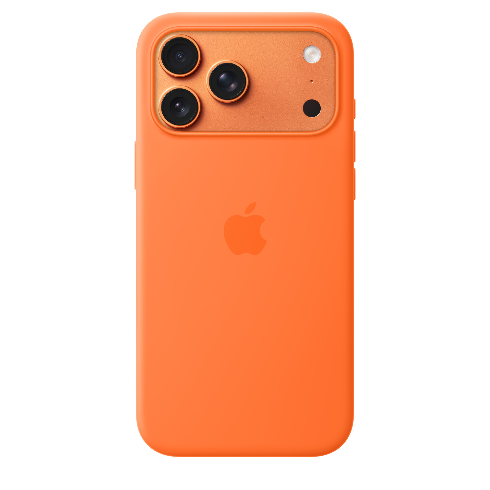 Чохол Silicone Case with Button, Animation & MagSafe iPhone 17 Pro Max, Orange (OEM)