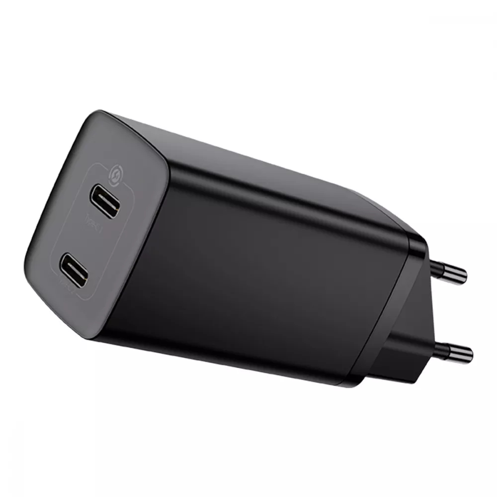 МЗП Baseus GaN2 Lite Quick Charger 65W (2 Type-C) (чорний)