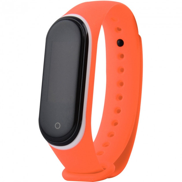 Силіконовий ремінець для Xiaomi Mi Band 3/4 - Orange/White