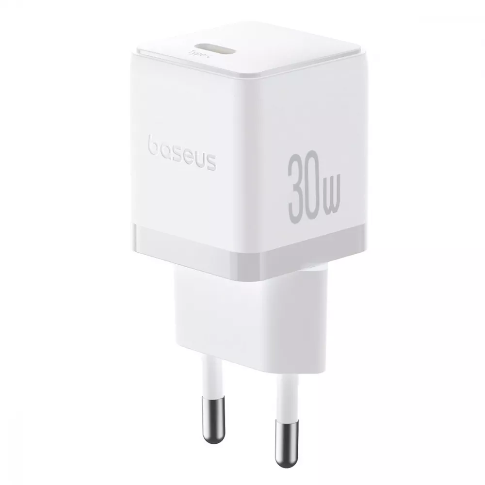МЗП Baseus Palm Fast Charger Type-C 30W (With Cable Type-C to Type-C 60W 1m) (білий)