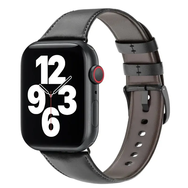 Ремінець WIWU 42/44/45/49 Crazy horse leather watch band Wi-WB003, Black