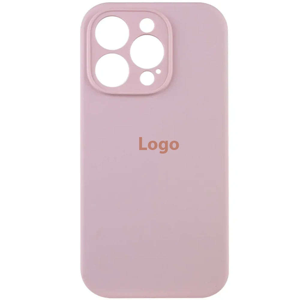 Чохол Silicone Case Full Camera Protective (AA) iPhone 14 Pro (Chalk Pink)