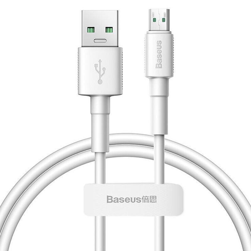 Кабель Baseus Micro USB Mini White (CAMSW-D02) 4A, 0,5m (white)