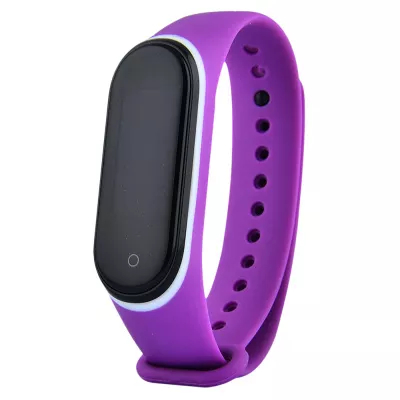 Ремінець Silicone Line Mi Band 3/4 (фіолетовий/білий)