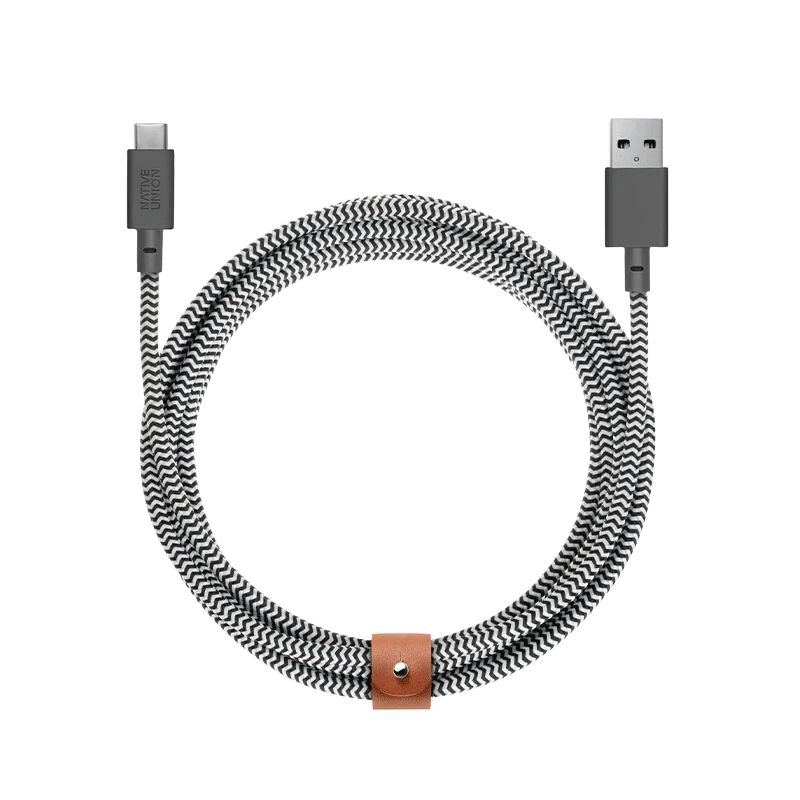 Кабель Native Union Belt Cable USB-A to USB-C Zebra (1.2 m) (BELT-AC-ZEB-NP)