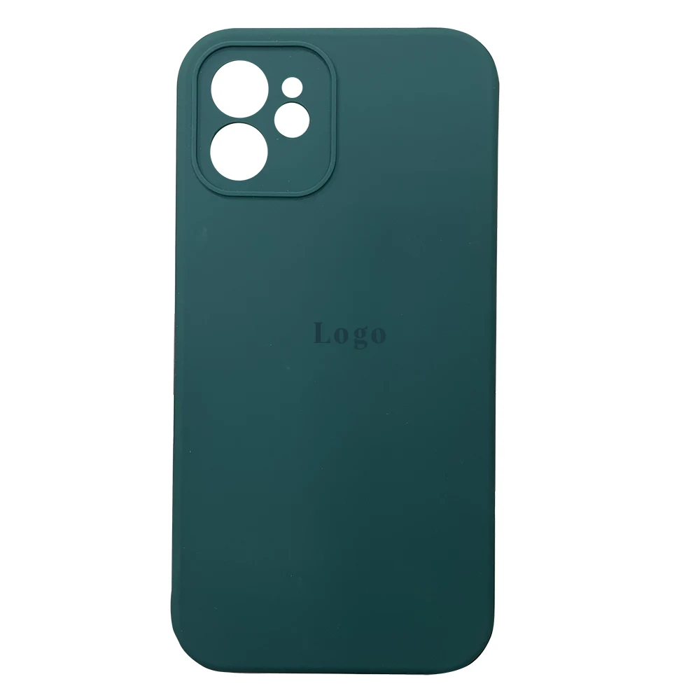 Чохол Silicone Case for iPhone 12 (With Camera Lens Protection) - Forest Green