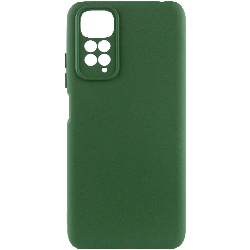 Чохол Silicone Cover Lakshmi Full Camera (A) для Xiaomi Redmi Note 11 4G (Зелений/Dark Green)