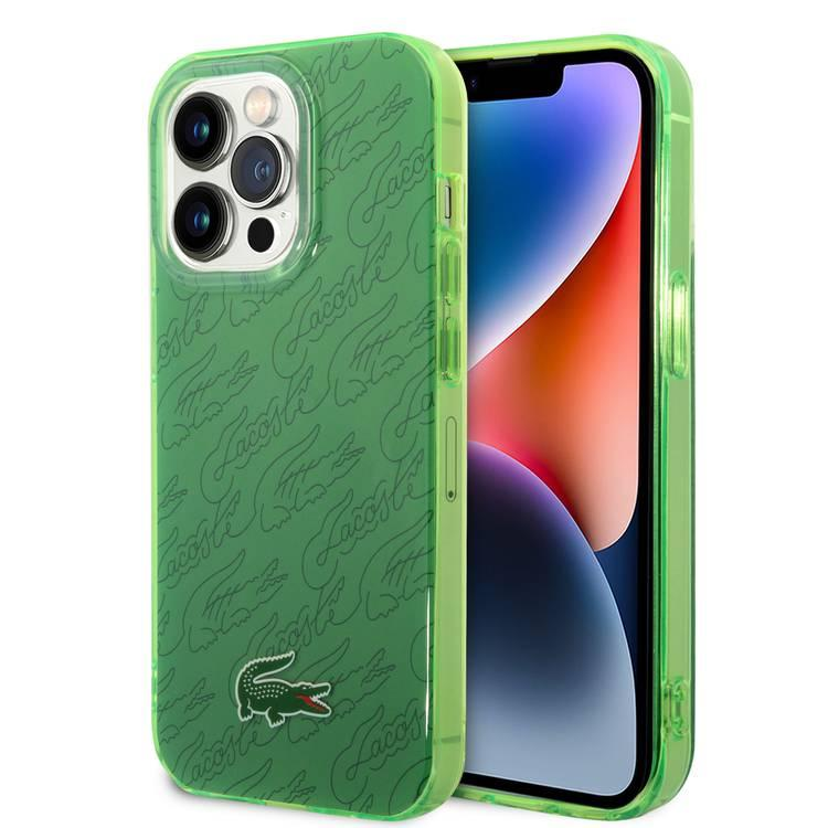 Чохол Lacoste HC IML Double Layer&Dyed Bumper Signature Pattern Case For iPhone 14 Pro Max Green