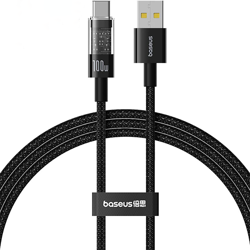 Кабель Baseus Gem Fast-Charging Data Cable Type-C to Type-C 100W 1m (чорний)