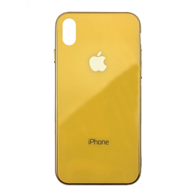 Чохол Glass+TPU Case для iPhone XS Max Yellow