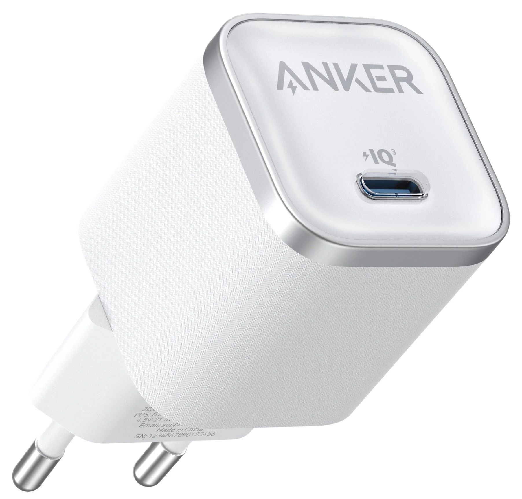 Мережева зарядка ANKER Nano Charger - 45W USB-C (Білий)