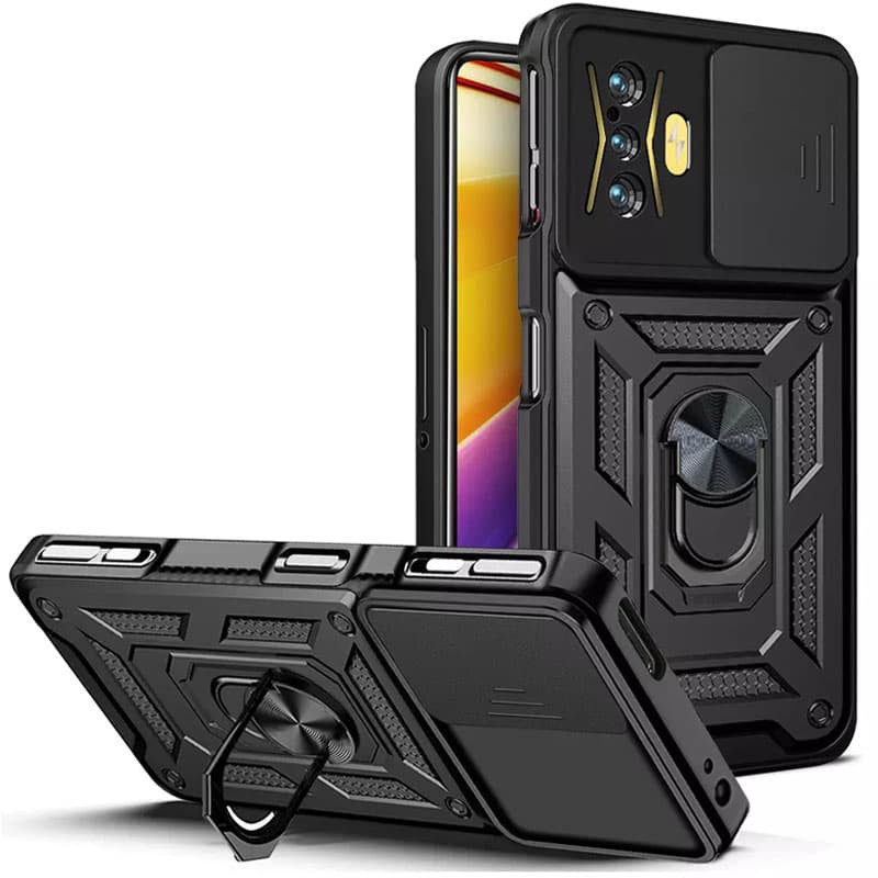 Чохол Camshield Serge Ring для Xiaomi Poco F4 GT (Чорний)