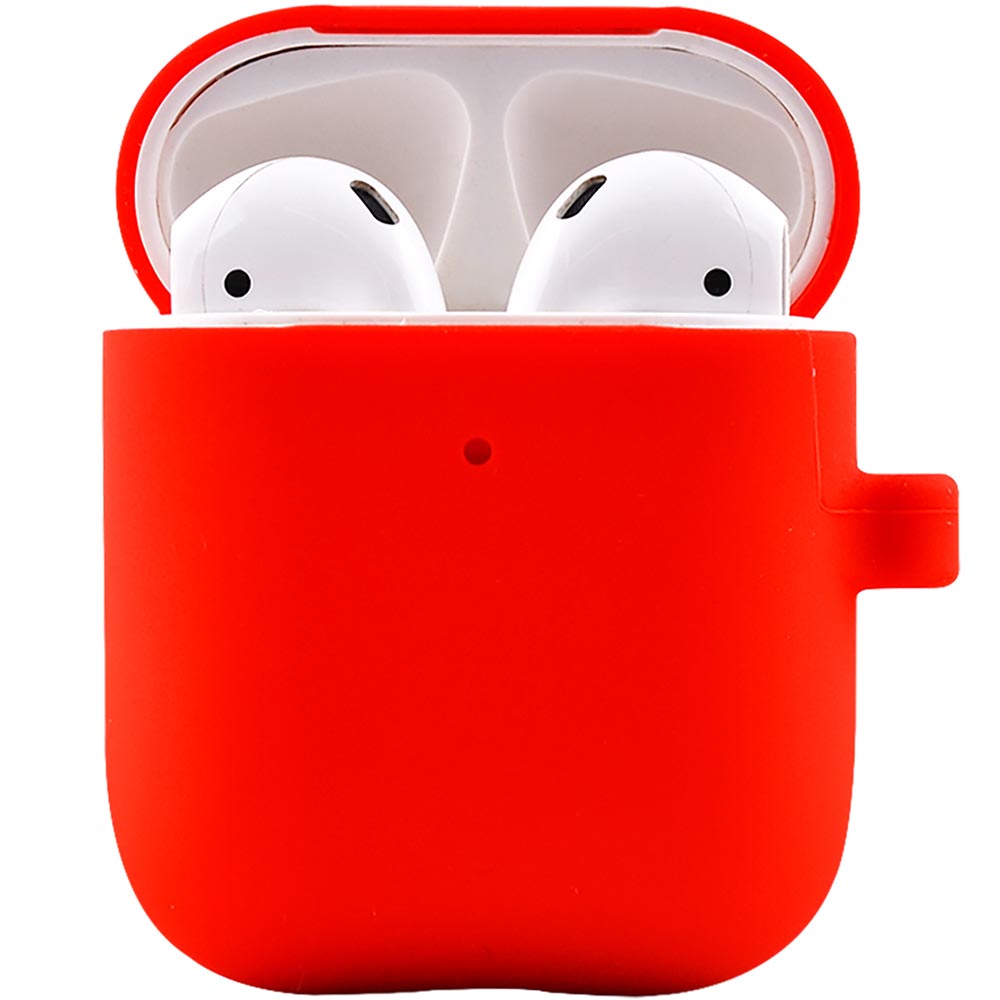 Чохол силіконовий Slim with Carabine для AirPods 2 - Red