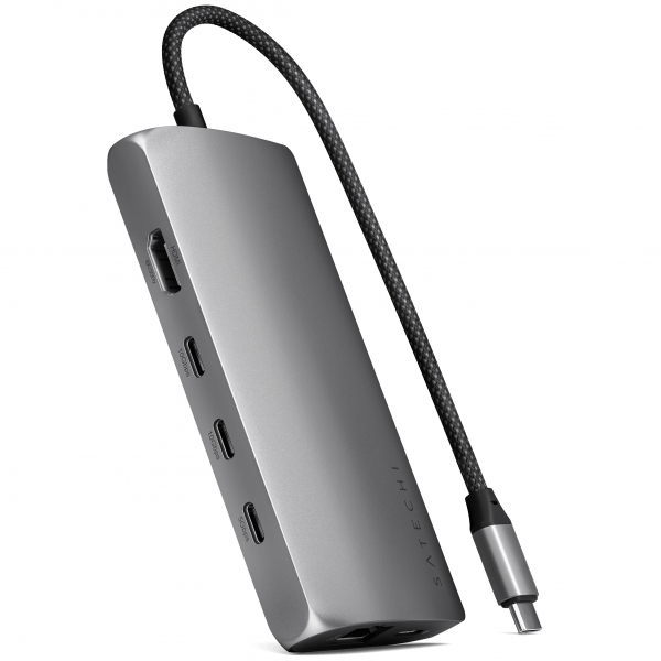 Хаб Satechi USB-C Multiport Adapter 8K with Ethernet V3 Space Gray (ST-P8KEM)