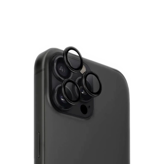 Лінза на камеру +NEU Chatel Metal Frame Lens Protector Glass for iPhone 16 Pro/16 Pro Max Black