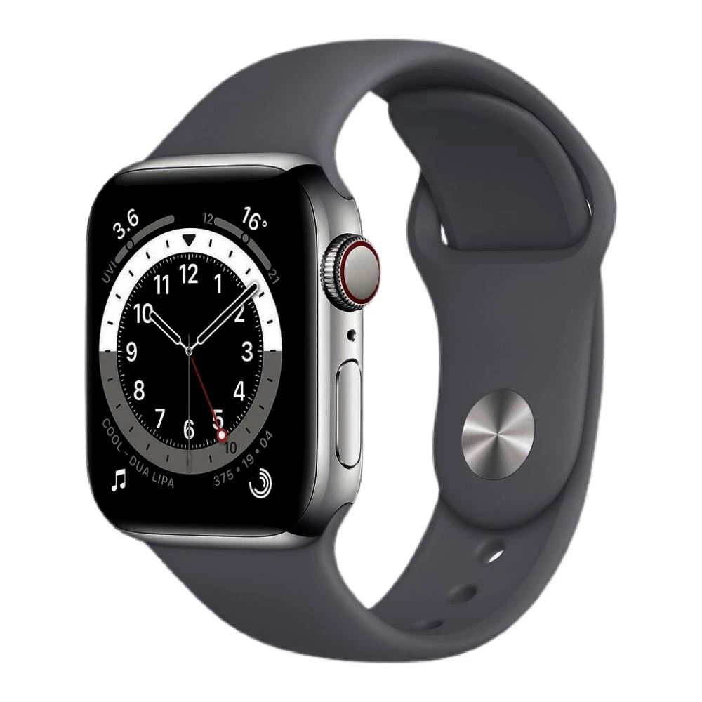 Силіконовий Ремінець для Apple Watch Sport Band 38/40mm (S/M&M/L) - (Сірий/Charcoal Gray)