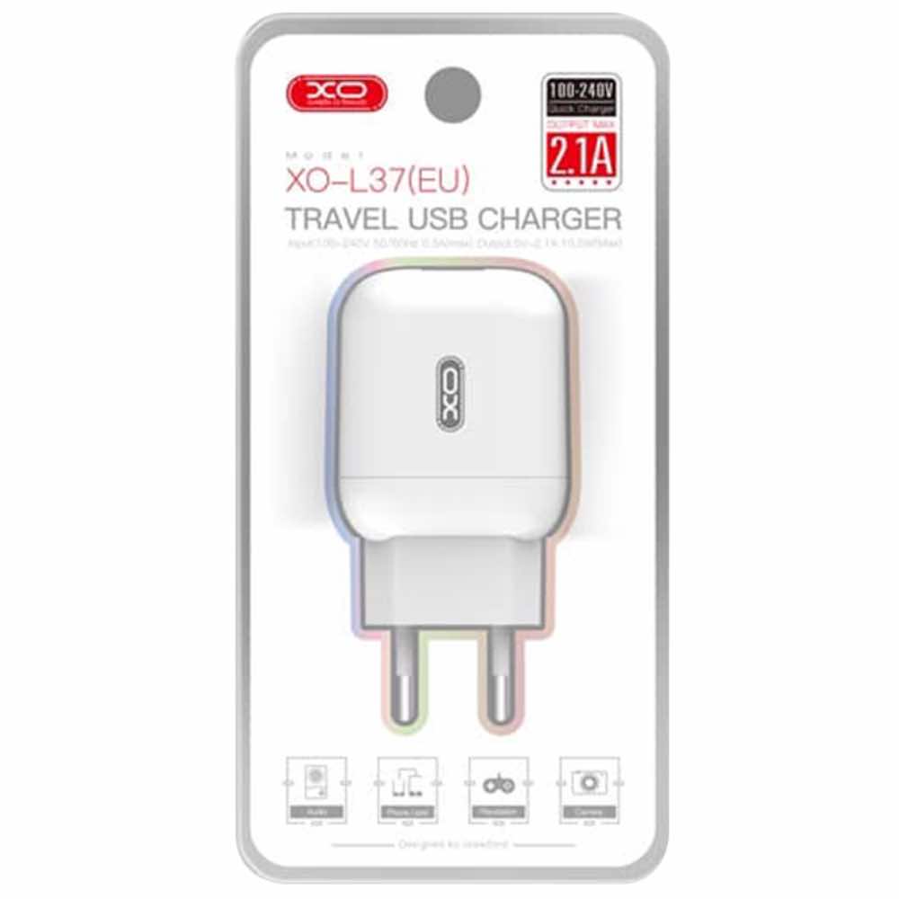 МЗП XO L37 2.1A/1USB White