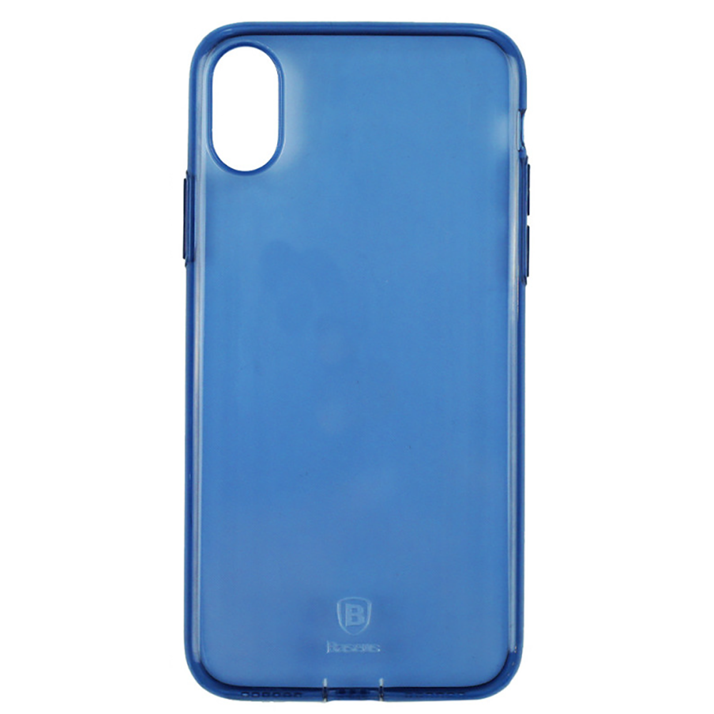 Чохол Baseus Simple Series (With Pluggy) для iPhone X/XS - Transparent Blue