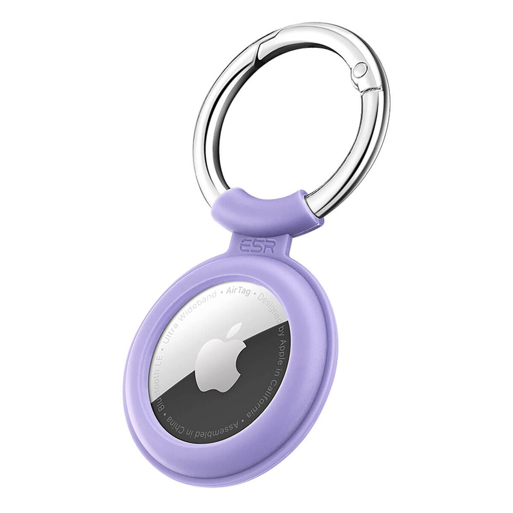 Силіконовий чохол c карабіном ESR Cloud Silicone Keychain Case Purple для AirTag