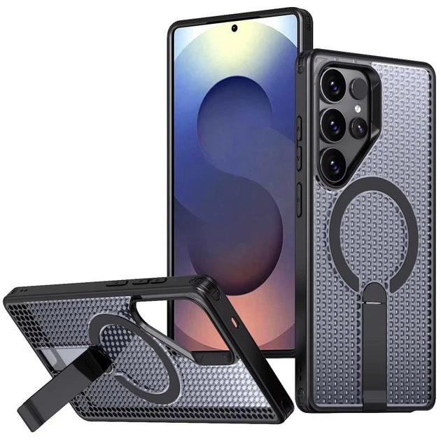 Чохол TPU Breeze with MagSafe stand для Samsung Galaxy S26 Ultra (Black)