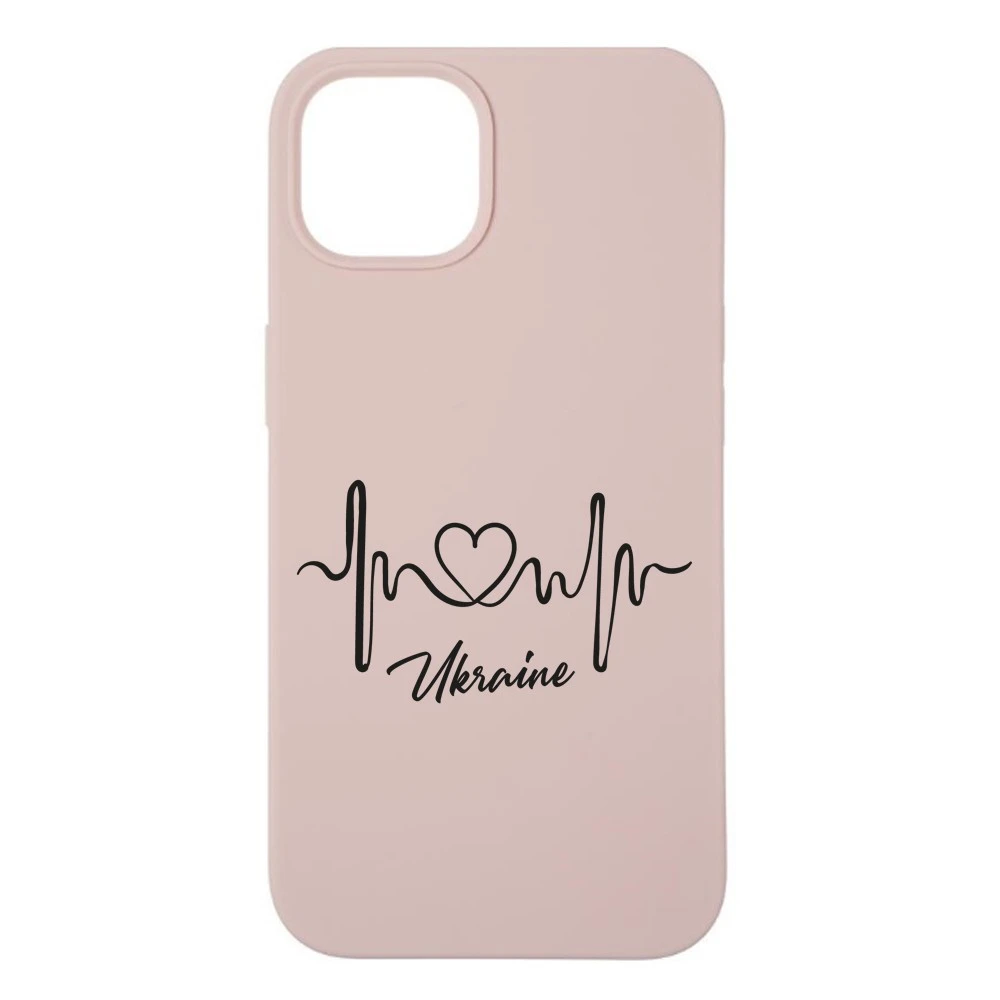 Чохол Avantis Silicone Case UA Edition iPhone 14 Pink Sand (Ukraine in Heart)