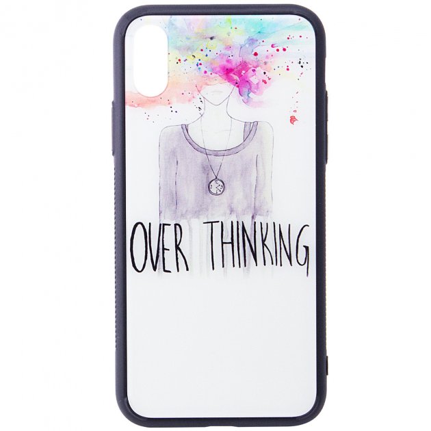 Чохол TPU+Glass YCT для iPhone X/XS Over Thinking