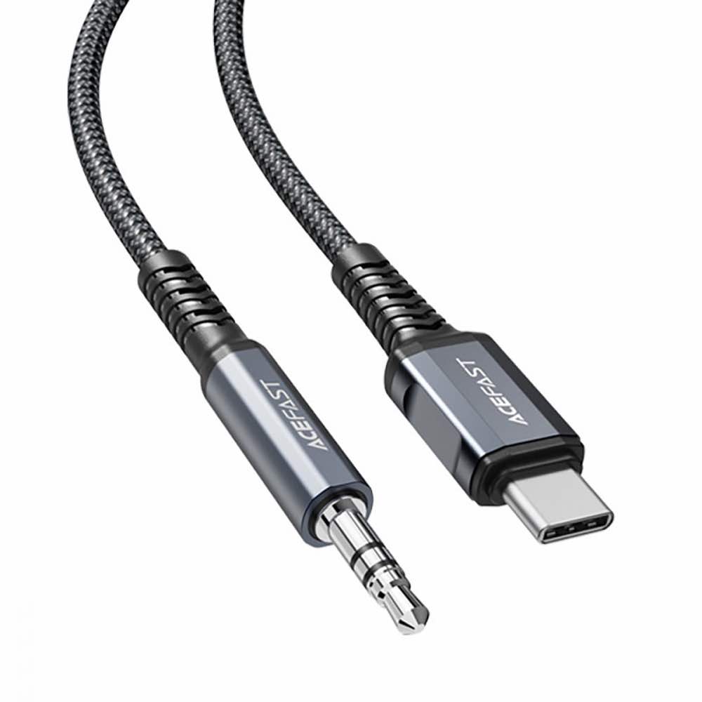 Аудіо кабель AUX AceFast C1-08 Type-C to 3.5mm (чорний)