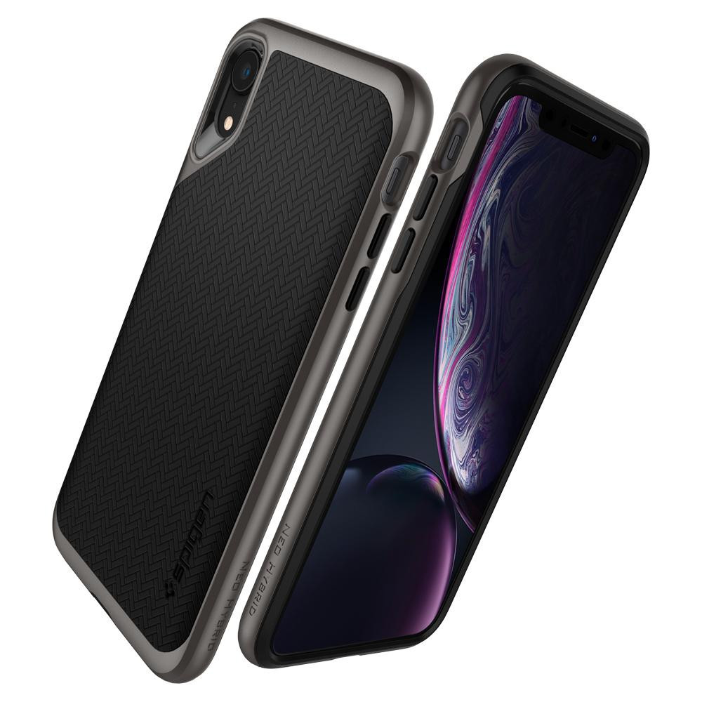 Чохол бампер Spigen Case Neo Nybrid Series для iPhone Xr Gunmetal