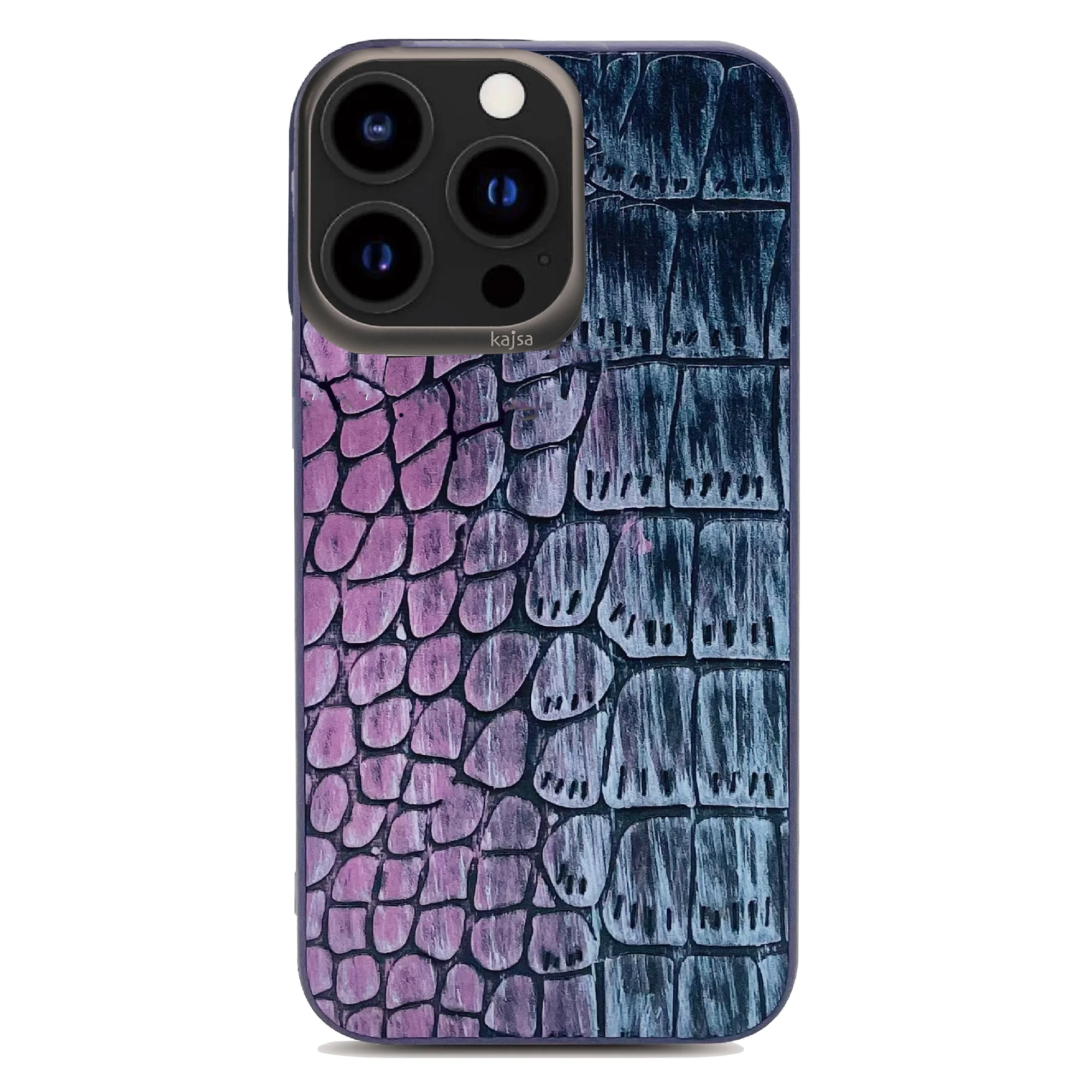 Чохол Kajsa Glamorus Collection Snake iPhone 13 Pro Max (фіолетовий/синій)