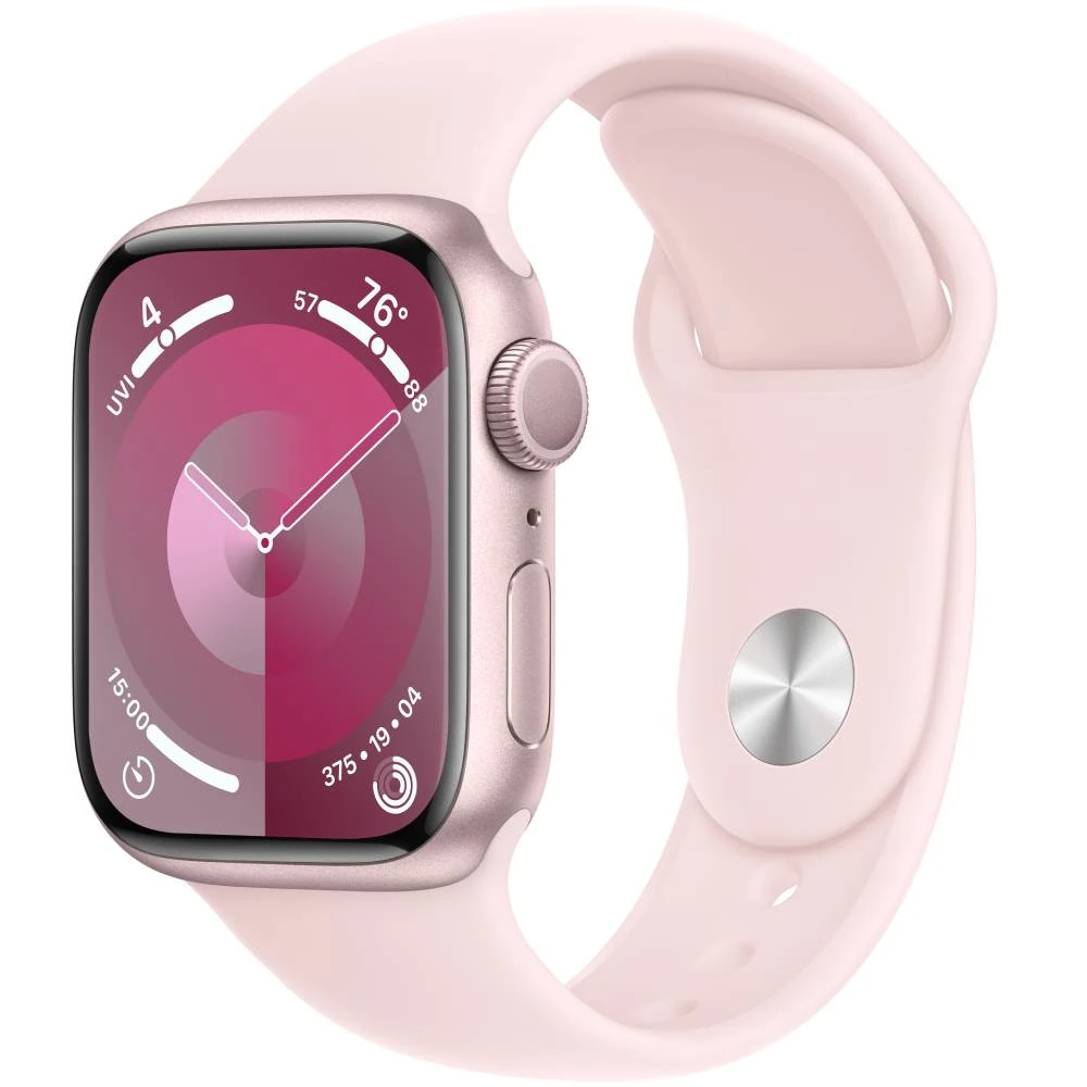 Смарт годинник Apple Watch S9 MR9G3, 45mm, Pink Aluminium Case, w.Light Pink Sport Band, S/M